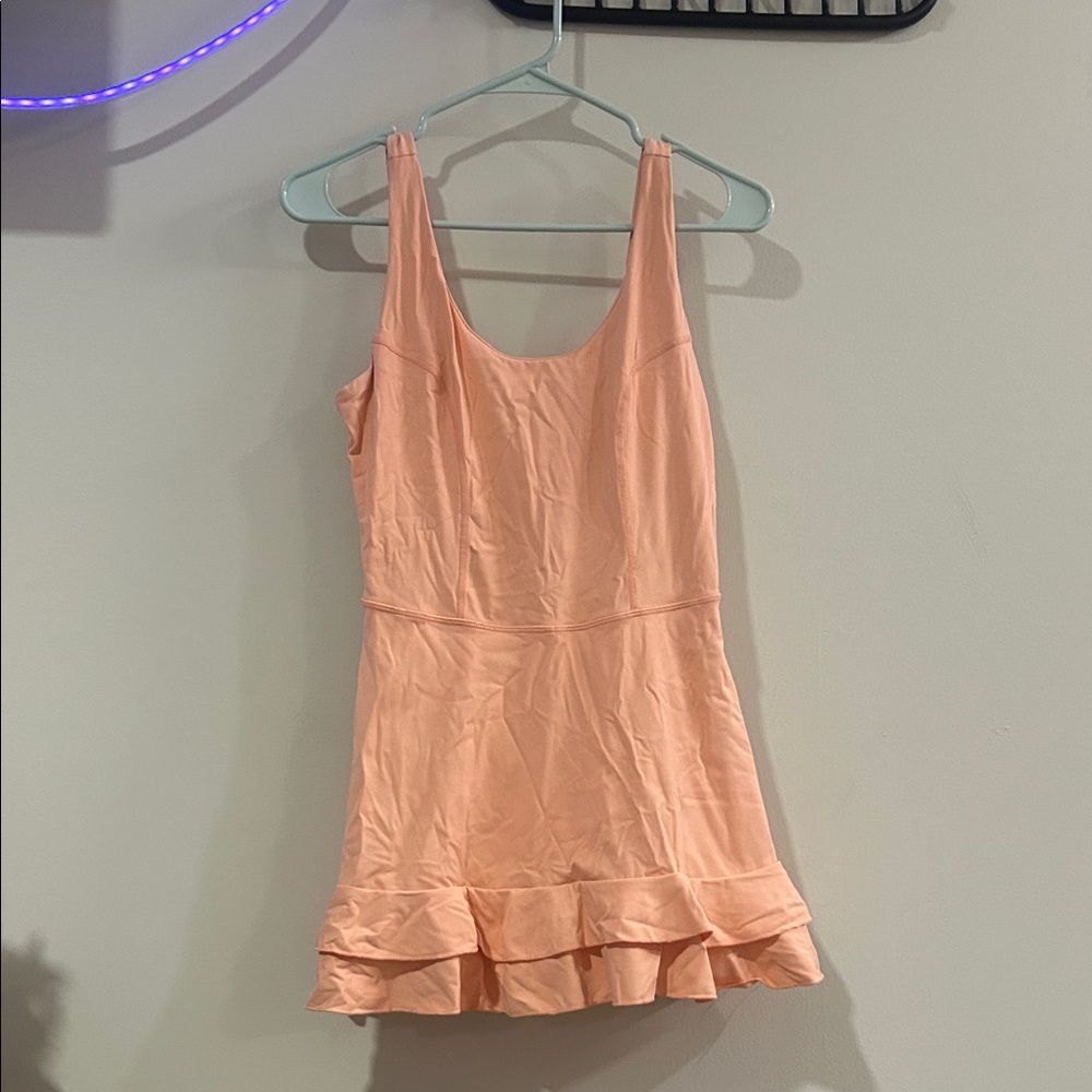 JoyLab Peach Ruffle Hem Athletic Dress